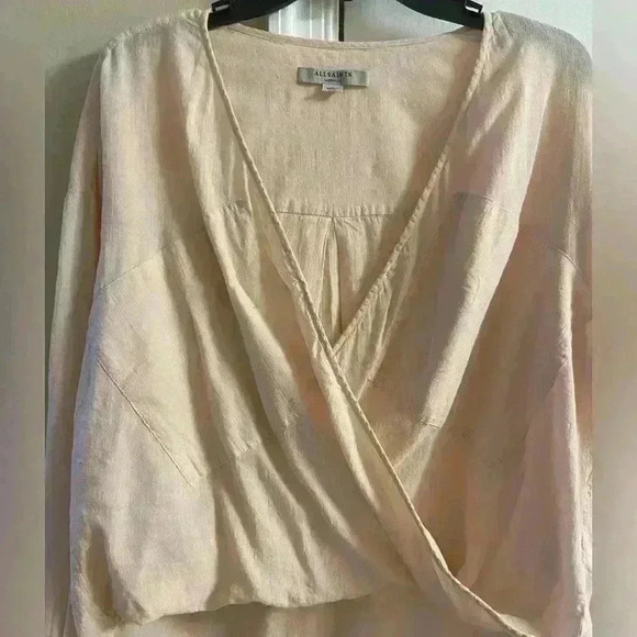 All saints top crossover‎ bell sleeves slouchy Medium - Picture 2 of 8